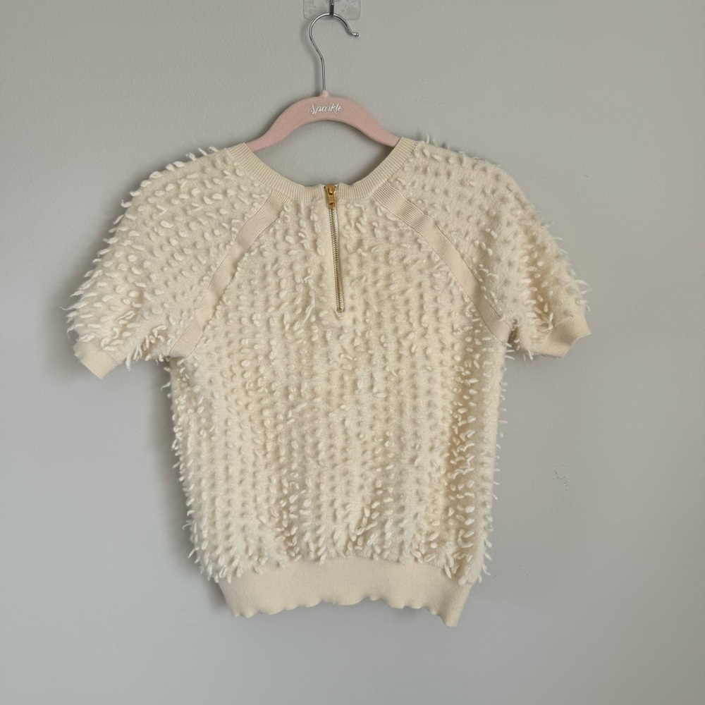 Anthropology Maeve Scottie Textured  wool Sweater Tee, size Small - Picture 9 of 12